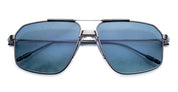 Ottica Mondello Roma - Jacques Marie Mage - JMMJG-2H - JAGGER - ANTIQUE SILVER - Titanium - shape Aviator - Silver - EYEWEAR - SUNGLASSES - Unisex,Uomo,Donna,Women,Men - lens Gradient blue - Made In Japan