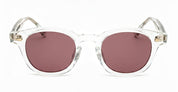 Ottica Mondello Roma - Julius Tart - JTPL-102N-2B-WINE - AR 46X24 - CLEAR CRYSTAL / WINE LENS - Acetate - shape Panto - transparent - EYEWEAR - SUNGLASSES - Unisex,Uomo,Donna,Women,Men - lens red - Made In Japan