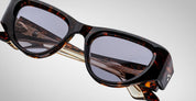 Ottica Mondello Roma - Jacques Marie Mage - J-ESN-SM-P5013V-OS - SEYMOUR - BEAU - Acetate - shape Cat-eye - Havana - EYEWEAR - SUNGLASSES - Donna,Women - lens purple - Made In Japan