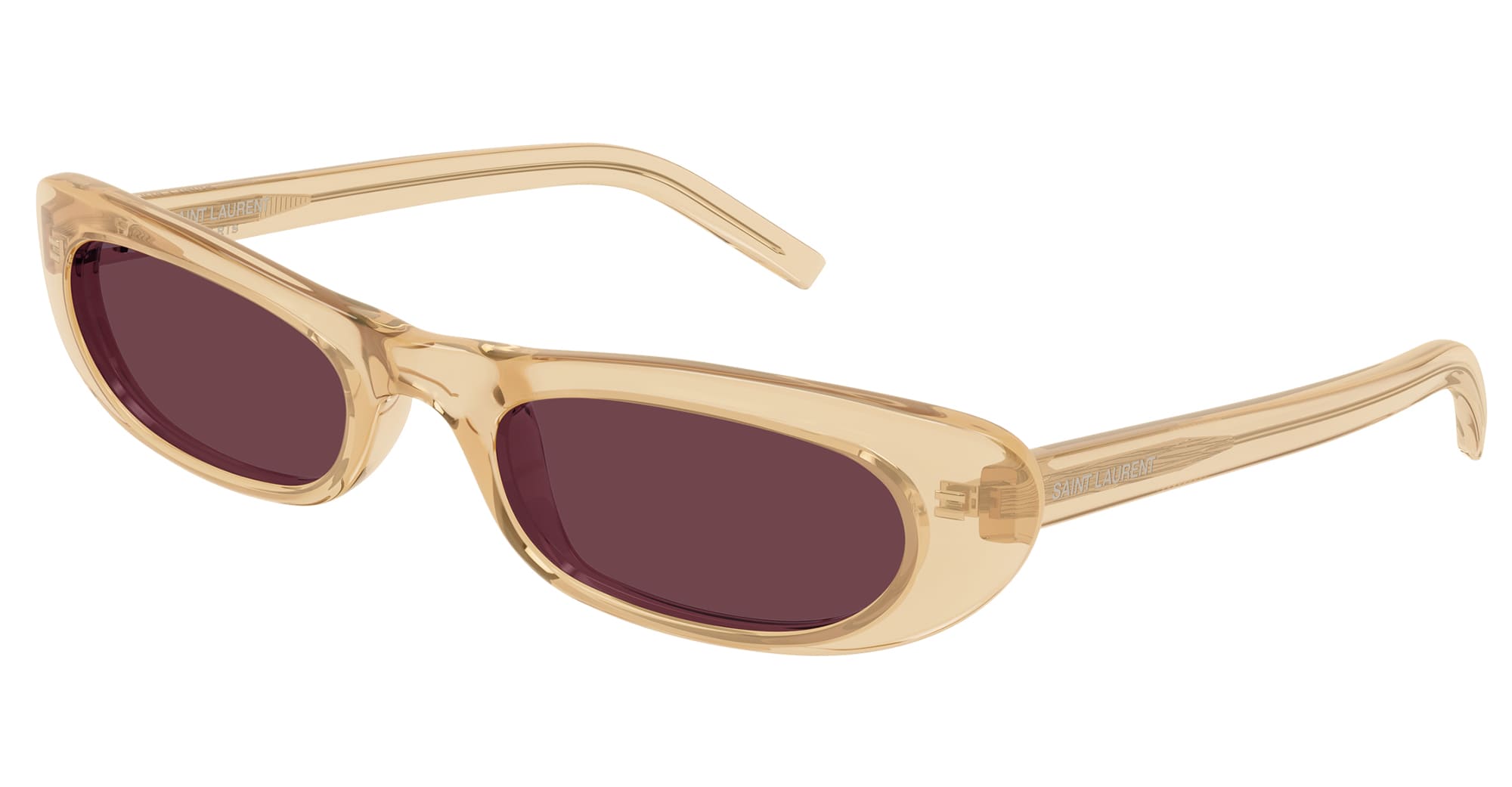 Ottica Mondello Roma - Saint Laurent - SL 557 SHADE-007 - SL 557 SHADE-007 - YELLOW - Acetate - shape Oval - yellow - EYEWEAR - SUNGLASSES - Donna,Women - lens violet - Made In Italy