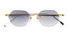 Ottica Mondello Roma - Sato - TEREBELLUM-I-S603 - TEREBELLUM I - YELLOW GOLD / PLATINUM - Titanium - shape Round - yellow gold - EYEWEAR - SUNGLASSES - Uomo,Men - lens Gradient blue - Made In Japan