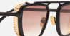 Ottica Mondello Roma - John Dalia - SCOTTY-C307 - SCOTTY-C307 - BLACK / CARBON EFFECT - metal, acetate - shape Squared - Black - EYEWEAR - SUNGLASSES - Uomo,Men - lens Gradient brown - Made In France