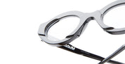 Ottica Mondello Roma - Kuboraum - KROK44BS000000OP - MASK K44 BS - BLACK SHINE RX - Acetate - shape Cat-eye - Black - EYEWEAR - EYEGLASSES - Unisex,Uomo,Donna,Women,Men - lens Clear - Made In Italy