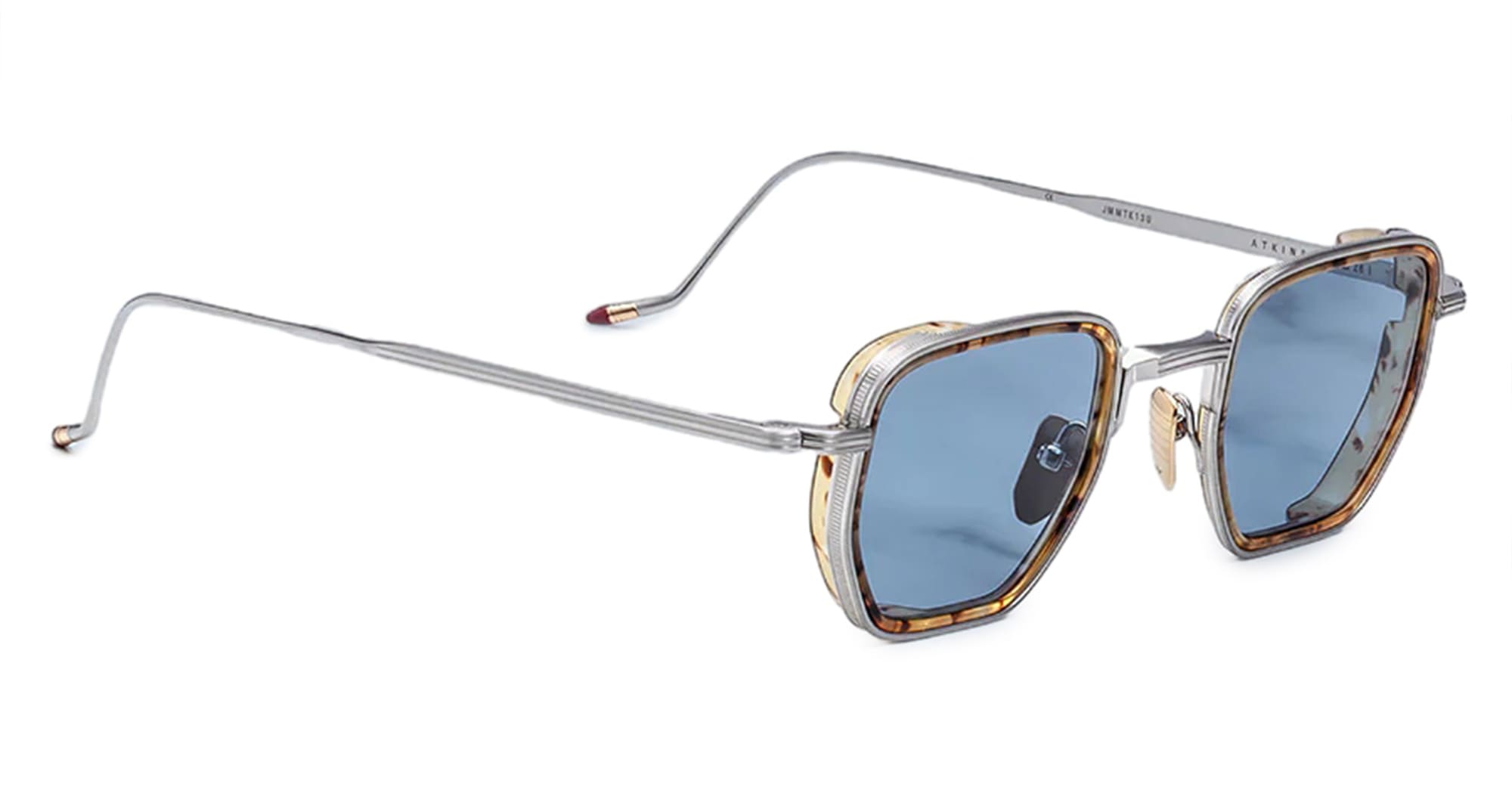 Ottica Mondello Roma - Jacques Marie Mage - JMMTK-13U - ATKINS - CAIRO - Titanium - shape Squared - Silver - EYEWEAR - SUNGLASSES - Uomo,Men - lens Blue - Made In Japan