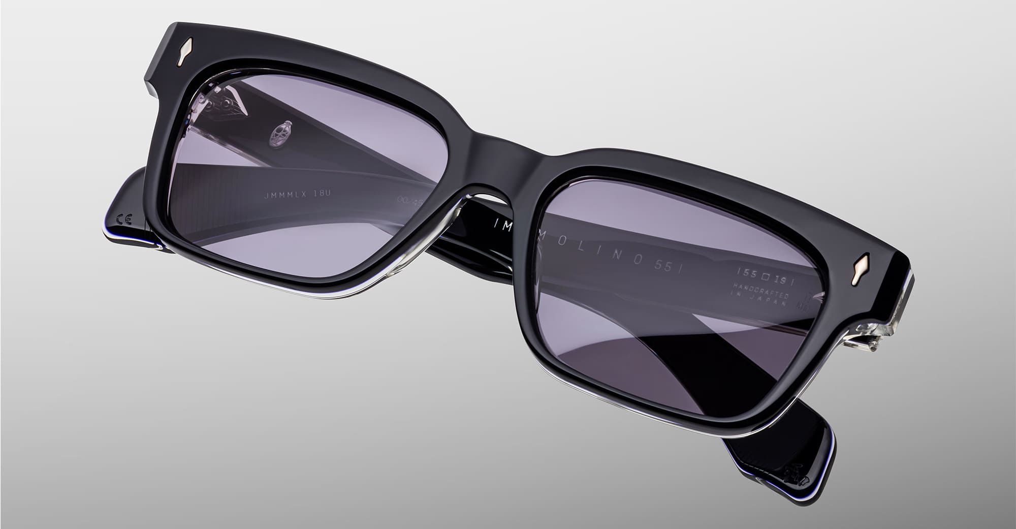 Ottica Mondello Roma - Jacques Marie Mage - JMMMLX-18U - MOLINO 55 - HUDSON - Acetate - shape Rectangular - blue - EYEWEAR - SUNGLASSES - Unisex,Uomo,Donna,Women,Men - lens purple gradient - Made In Japan