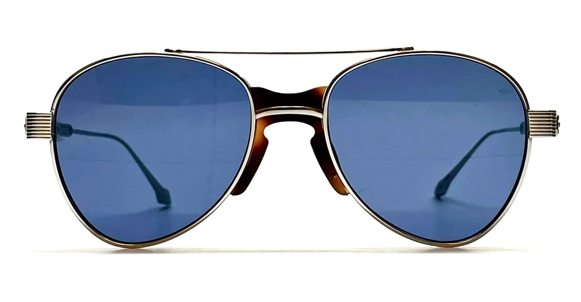  amethyst grey lens - Titanium - shape Aviator - Havana - EYEWEAR - SUNGLASSES - Unisex,Uomo,Donna,Women,Men - lens Grey - Made In Japan