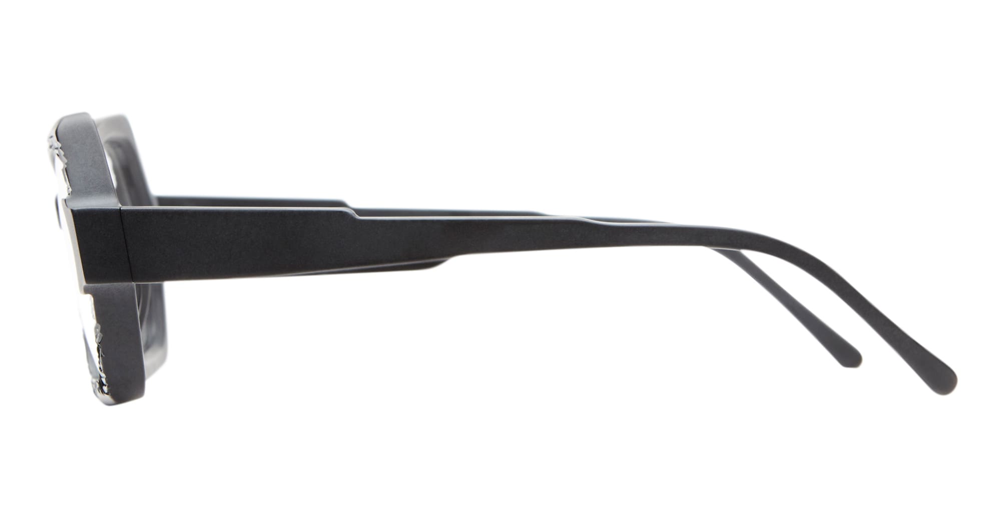 Ottica Mondello Roma - Kuboraum - KROK38BM00PK00OP - MASK K38 - BLACK MATTE / PITHOPRAKTA RX - Acetate - shape  - Black - EYEWEAR - EYEGLASSES - Donna,Women - lens Clear - Made In Italy