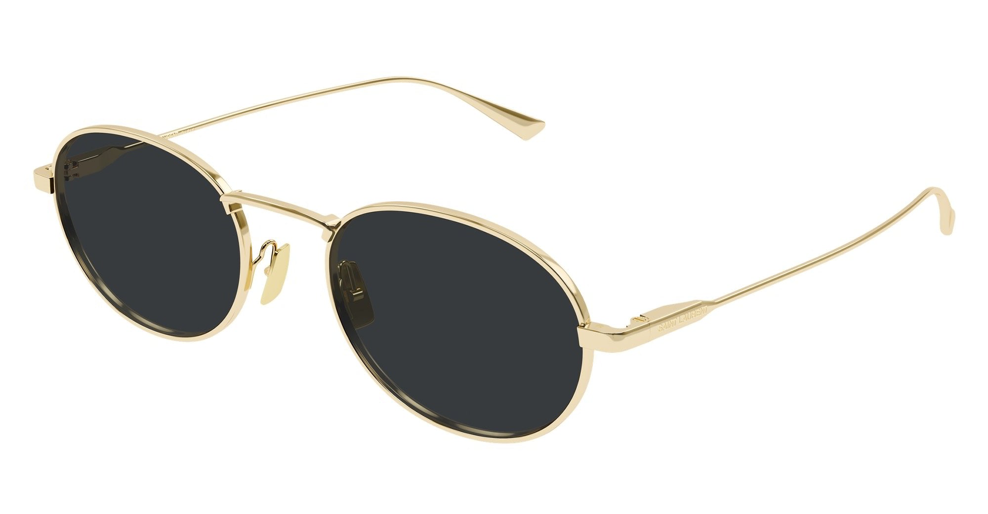 Ottica Mondello Roma - Saint Laurent - SL 799-003 - SL 799-003 - GOLD / BLACK LENS - Metal - shape Oval - Black - EYEWEAR - SUNGLASSES - Unisex,Uomo,Donna,Women,Men - lens Black - Made In Japan
