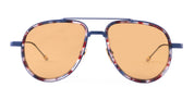Ottica Mondello Roma - Thom Browne - UES929A-G0003-410-56 - AVIATOR - DARK NAVY / RWB TORTOISE - Acetate, titanium - shape Aviator - blue - EYEWEAR - SUNGLASSES - Uomo,Men - lens Brown - Made In Japan