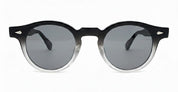 Ottica Mondello Roma - Julius Tart - JTPL-128B-2B-GR-56 - HAROLD 47/24 - BLACK CLEAR FADE / LIGHT GREY LENS - Acetate - shape Panto - Black - EYEWEAR - SUNGLASSES - Unisex,Uomo,Donna,Women,Men - lens Grey - Made In Japan