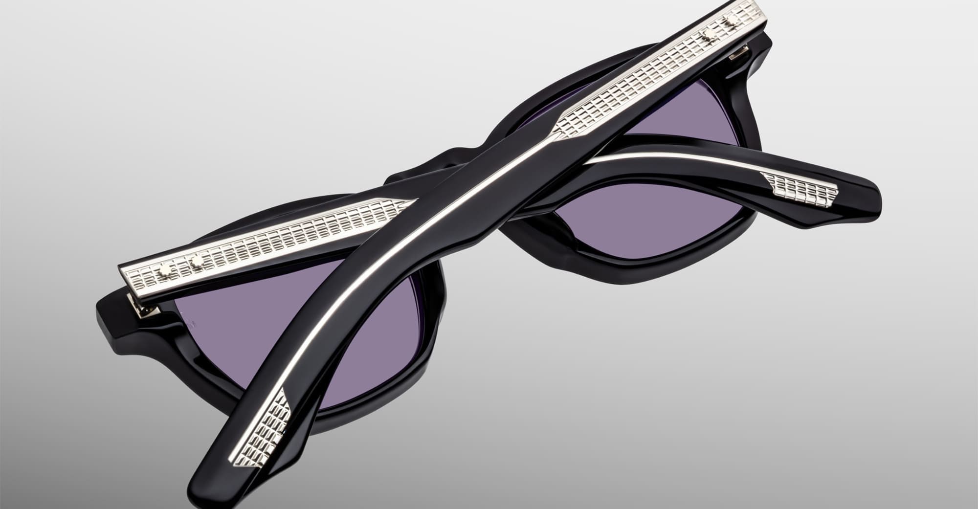Ottica Mondello Roma - Jacques Marie Mage - JMMZP-K28 - ZEPHIRIN EPOXY II - FUMÉE - Acetate - shape Squared - Black - EYEWEAR - SUNGLASSES - Unisex,Uomo,Donna,Women,Men - lens purple - Made In Japan