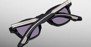 Ottica Mondello Roma - Jacques Marie Mage - JMMZP-K28 - ZEPHIRIN EPOXY II - FUMÉE - Acetate - shape Squared - Black - EYEWEAR - SUNGLASSES - Unisex,Uomo,Donna,Women,Men - lens purple - Made In Japan