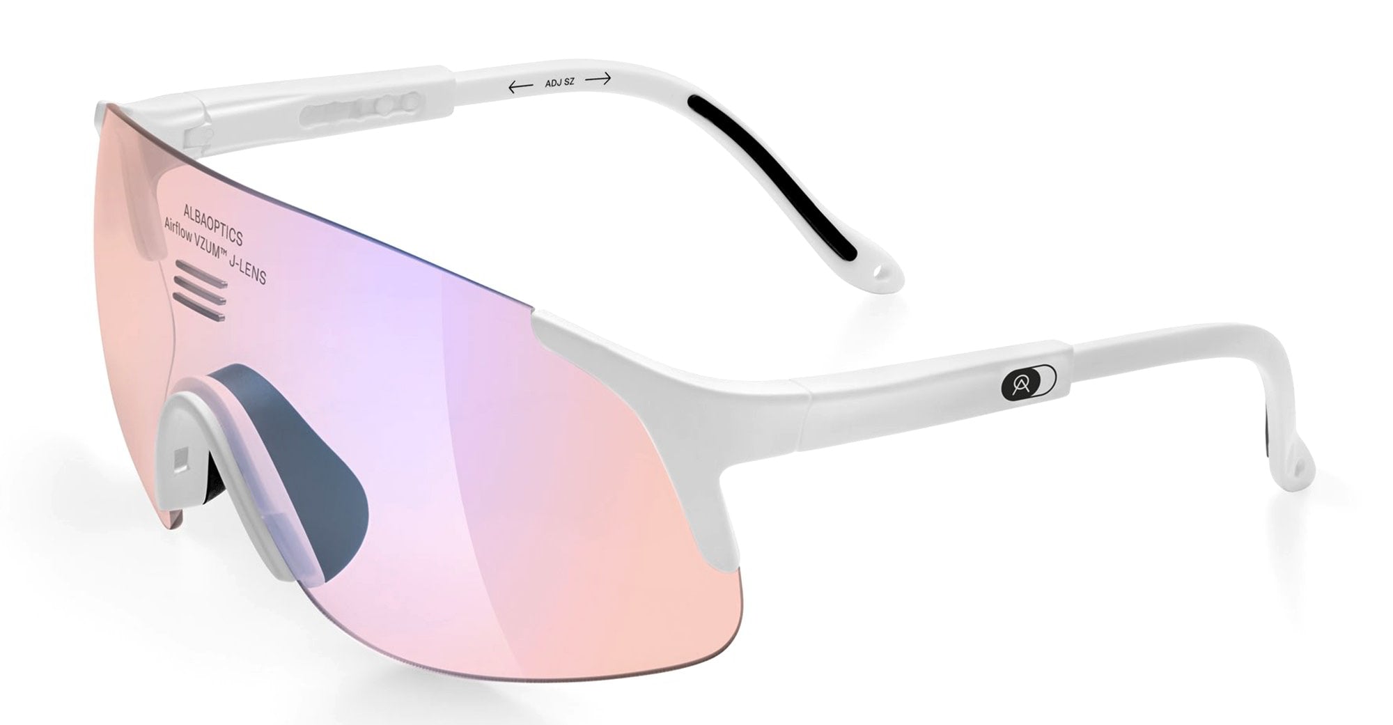 Ottica Mondello Roma - Alba Optics - 8050054515892 - JUMBO - WHITE / VZUM F-LENS FLM - Tr90 - shape Mask - White - EYEWEAR - SUNGLASSES - Unisex,Uomo,Donna,Women,Men - lens purple - Made In Italy
