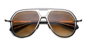 Ottica Mondello Roma - Jacques Marie Mage - JMMEK-17K - LOCKHEED - AUTUMN - Titanium - shape Aviator - Silver - EYEWEAR - SUNGLASSES - Uomo,Men - lens Gradient brown - Made In Japan