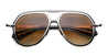 Ottica Mondello Roma - Jacques Marie Mage - JMMEK-17K - LOCKHEED - AUTUMN - Titanium - shape Aviator - Silver - EYEWEAR - SUNGLASSES - Uomo,Men - lens Gradient brown - Made In Japan