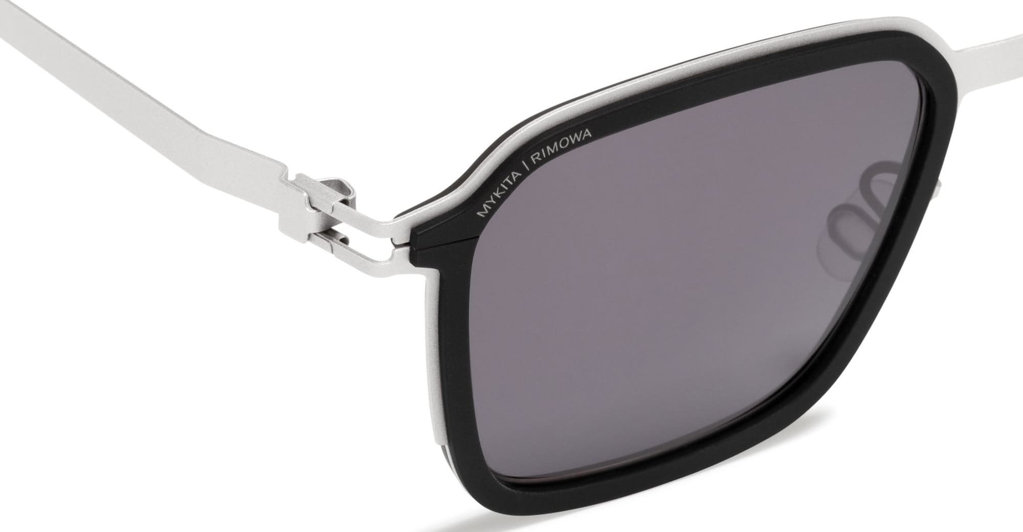 Mykita Mr002 al1 - white silver / black / coolgrey lens – Mondello