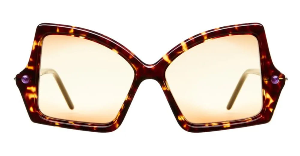 Ottica Mondello Roma - Kuboraum - KRSP30TO000000YB - MASK P30 TO - TORTOISE - Acetate - shape Butterfly - Tortoise - EYEWEAR - EYEGLASSES - Unisex,Uomo,Donna,Women,Men - lens yellow - Made In Italy