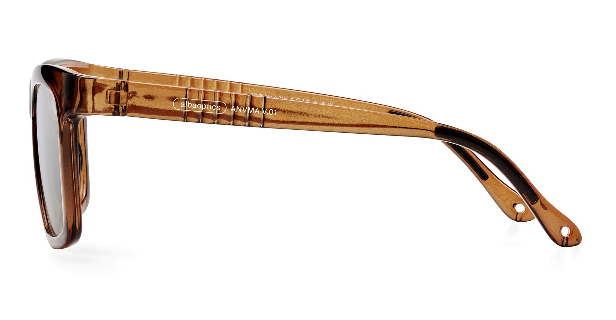 Ottica Mondello Roma - Alba Optics - 8050054517186 - ANVMA V.01 - BROWN GLOSSY / VZUM F-LENS ROCKET - Tr90 - shape Squared - brown - EYEWEAR - SUNGLASSES - Unisex,Uomo,Donna,Women,Men - lens Grey - Made In Italy