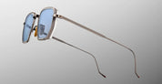 Ottica Mondello Roma - Jacques Marie Mage - JMMTK-2H - ATKINS - ANTIQUE SILVER - Titanium - shape Squared - Silver - EYEWEAR - SUNGLASSES - Unisex,Uomo,Donna,Women,Men - lens Blue - Made In Japan