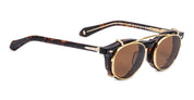 Ottica Mondello Roma - Jacques Marie Mage - JMMDYCP-40 - DEMONCEY CLIP ON - GOLD - Titanium - shape Round - Gold - EYEWEAR - SUNGLASSES - Unisex,Uomo,Donna,Women,Men - lens Brown - Made In Japan