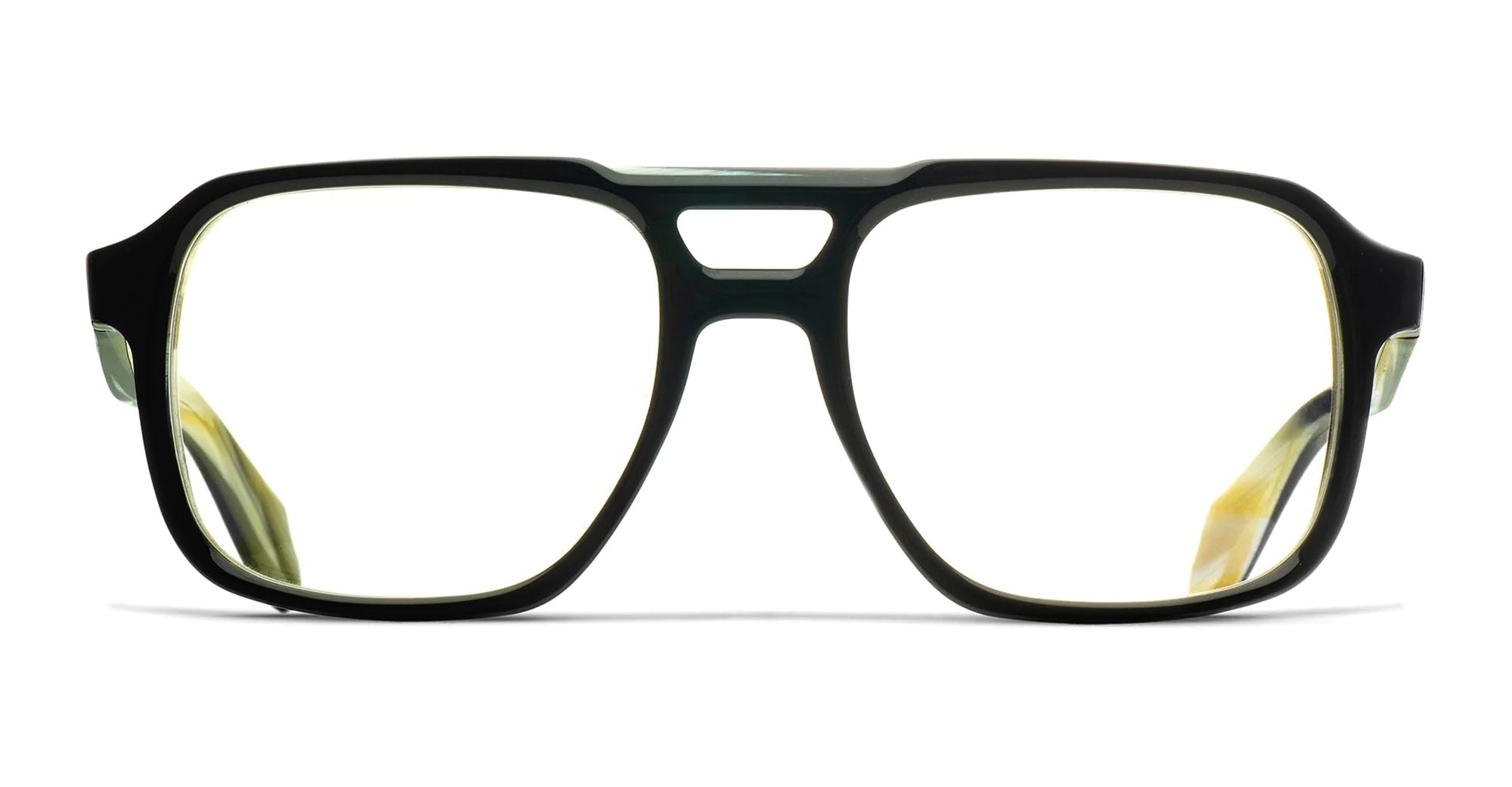 Ottica Mondello Roma - Cutler and Gross - CGOP-1394-55-05 - 1394 - BLACK ON HORN RX - Acetate - shape Navigator - Black - EYEWEAR - EYEGLASSES - Unisex,Uomo,Donna,Women,Men - lens Clear - Made In Italy