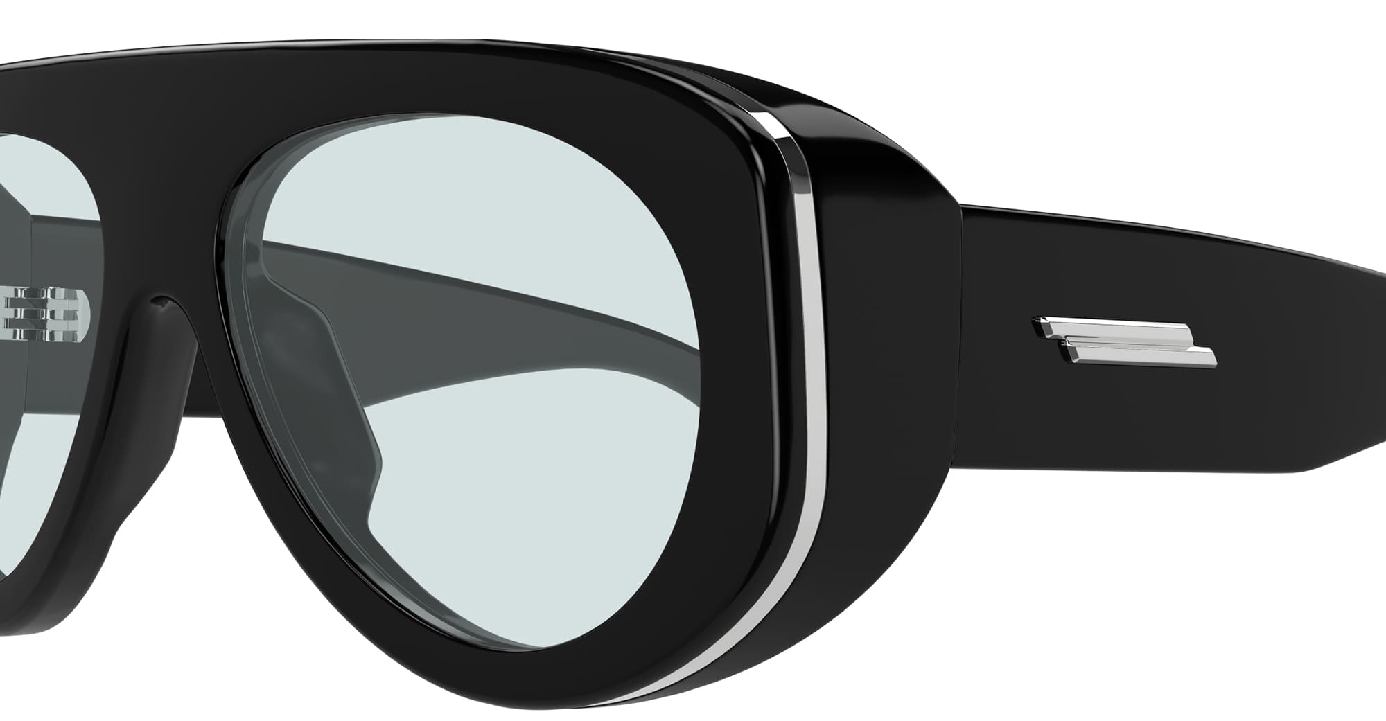 Ottica Mondello Roma - Bottega Veneta - BV1362S-004 - BV1362S-004 - BLACK / LIGHT BLUE LENS - Injected Nylon - shape Pilot - Black - EYEWEAR - SUNGLASSES - Unisex,Uomo,Donna,Women,Men - lens light blue - Made In Japan