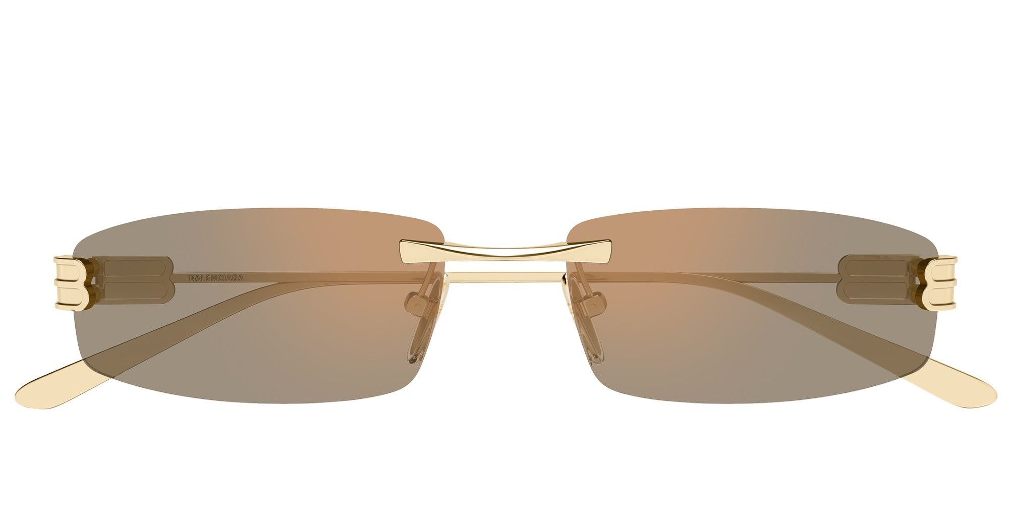 Ottica Mondello Roma - Balenciaga - BB0488S-007 - BB0488S-007 - GOLD / PINK LENS - Metal - shape Rectangular - Gold - EYEWEAR - SUNGLASSES - Unisex,Uomo,Donna,Women,Men - lens Brown - Made In Japan