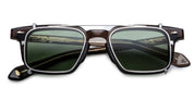 Ottica Mondello Roma - Jacques Marie Mage - JMMMSCP-41 - MOSCOVA CLIP ON - SILVER - Titanium - shape Rectangular - Silver - EYEWEAR - SUNGLASSES - Unisex,Uomo,Donna,Women,Men - lens Green - Made In Japan