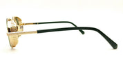 Ottica Mondello Roma - John Dalia - STEVE-C431 - STEVE - C431 YELLOW GOLD / TRANSLUCENT GREEN - Metal - shape Oval - gold, black - EYEWEAR - SUNGLASSES - Unisex,Uomo,Donna,Women,Men - lens Gradient green - Made In France