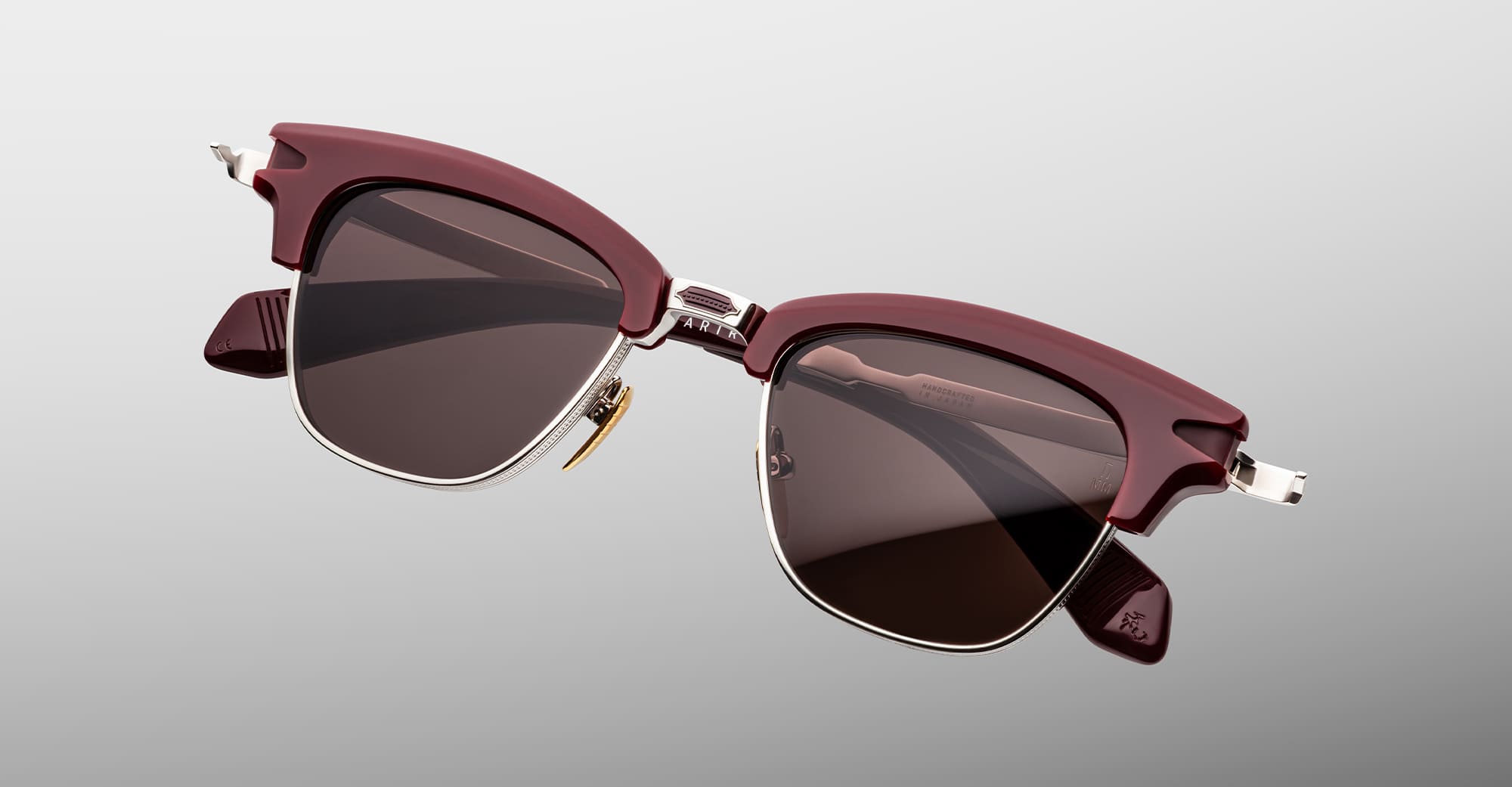 Ottica Mondello Roma - Jacques Marie Mage - JMMTQ-R7 - SARTRE - BORDEAUX EMPIRE - Acetate, titanium - shape Wellington - burgundy - EYEWEAR - SUNGLASSES - Unisex,Uomo,Donna,Women,Men - lens Brown - Made In Japan