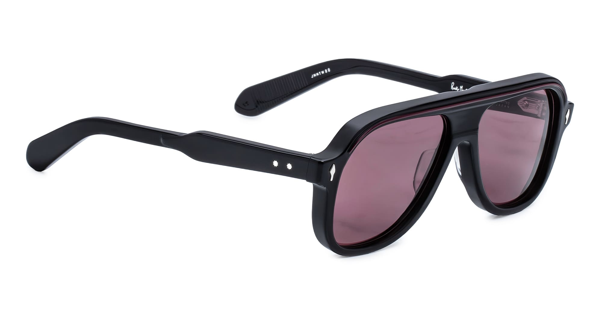 Ottica Mondello Roma - Jacques Marie Mage - JMMTW-88 - RMFC FOR JMM: TEEWINOT - BLACK - Acetate - shape Navigator - Black - EYEWEAR - SUNGLASSES - Unisex,Uomo,Donna,Women,Men - lens burgundy - Made In Japan