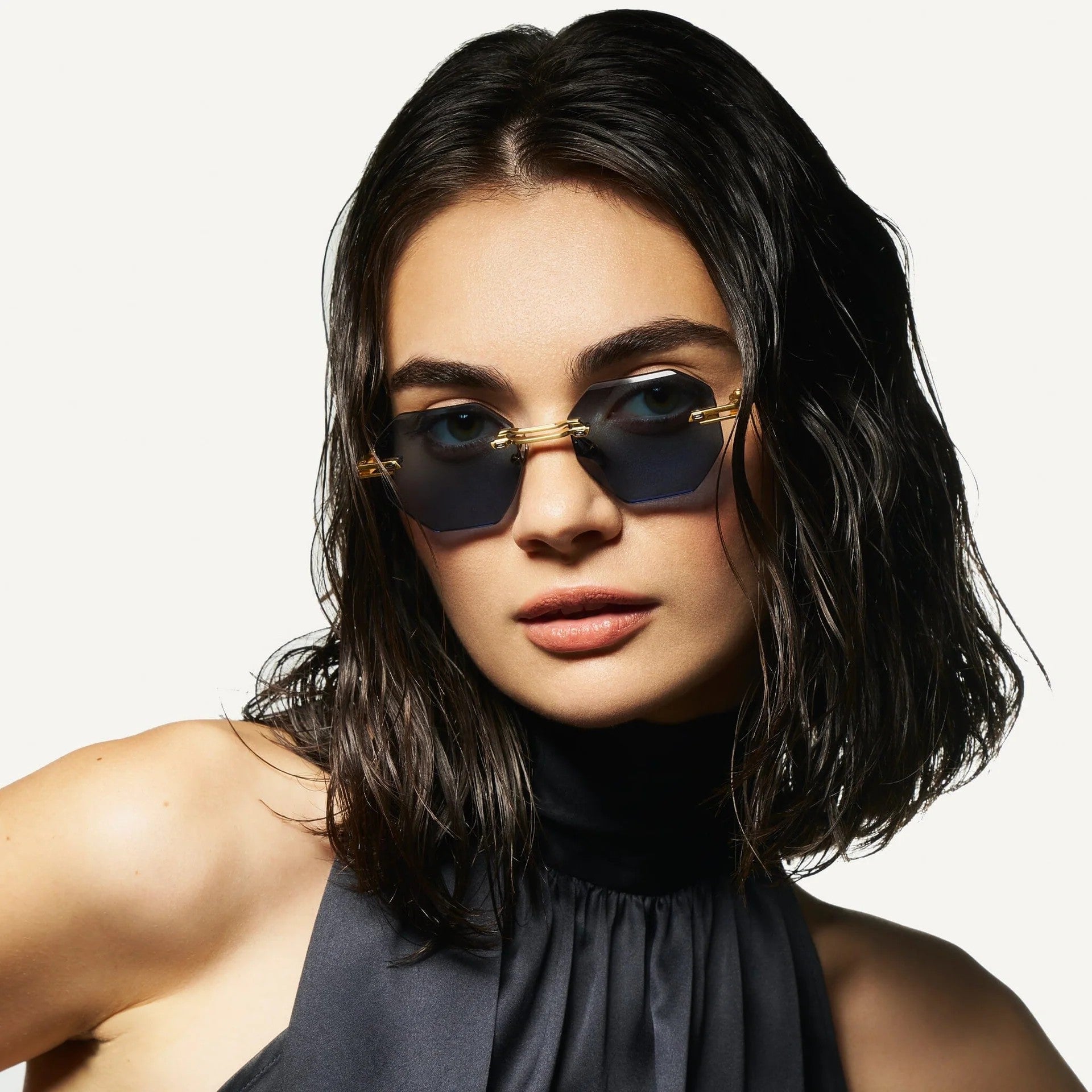 Ottica Mondello Roma - T HENRI - TMC - TROFEO - TRAVERSE - Titanium - shape Octagonal - Black, gold - EYEWEAR - SUNGLASSES - Unisex,Uomo,Donna,Women,Men - lens Brown - Made In Japan
