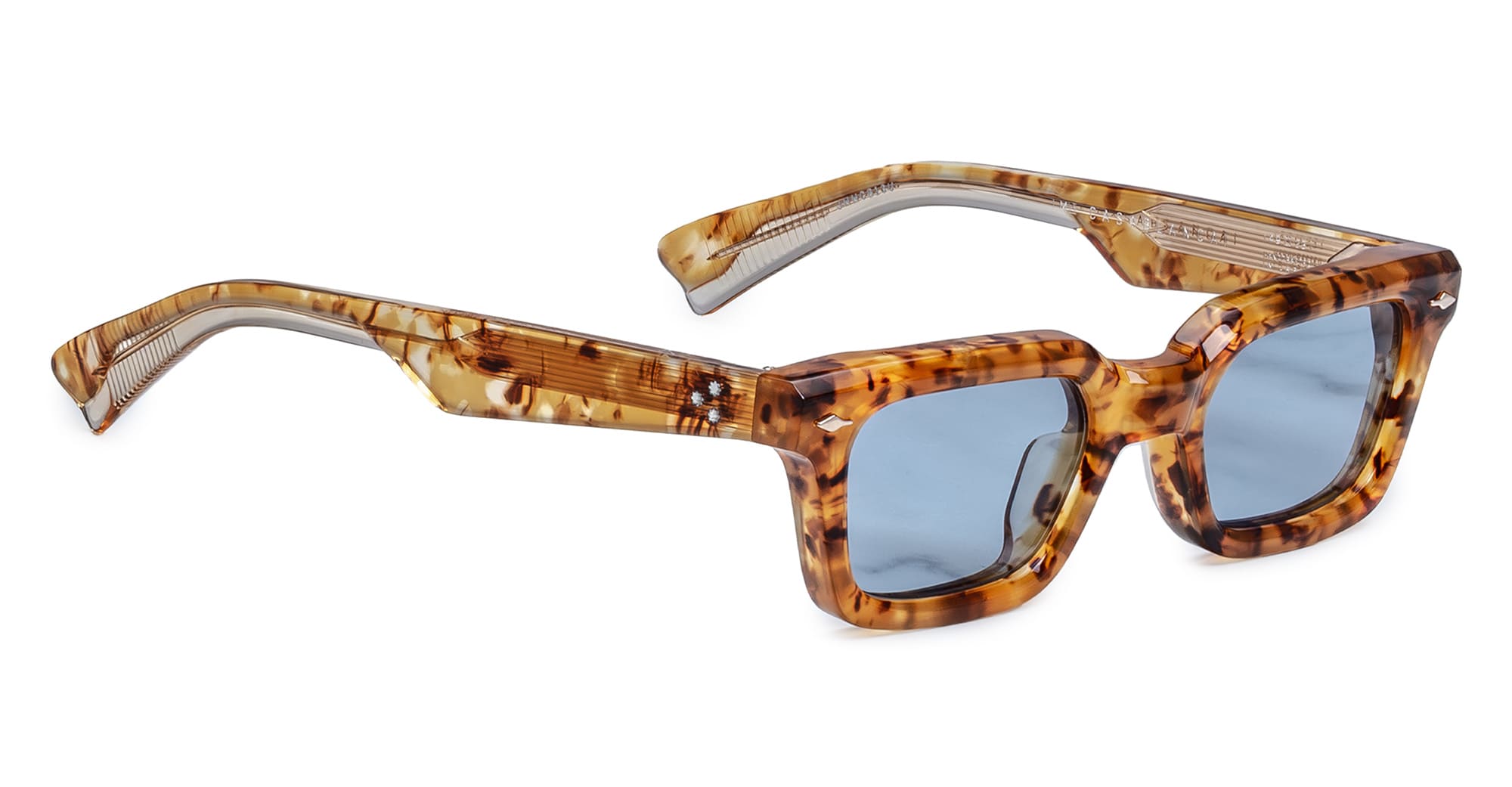 Ottica Mondello Roma - Jacques Marie Mage - JMMCB-13U - CASABLANCA - CAIRO - Acetate - shape Rectangular - Havana - EYEWEAR - EYEGLASSES - Unisex,Uomo,Donna,Women,Men - lens Blue - Made In Japan