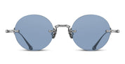 Ottica Mondello Roma - Matsuda - M5007.SG.PW.47 - M5007 - PALLADIUM WHITE / COBALT BLUE - Titanium - shape Round - Palladium - EYEWEAR - SUNGLASSES - Unisex,Uomo,Donna,Women,Men - lens Blue - Made In Japan