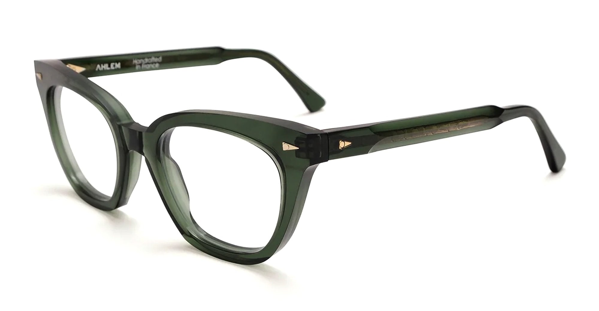 Ottica Mondello Roma - Ahlem - AHL.001106.OPT - Tunis - Dark Green RX - Acetate - shape Cat-eye - green - EYEWEAR - EYEGLASSES - Unisex,Uomo,Donna,Women,Men - lens Clear - Made In France