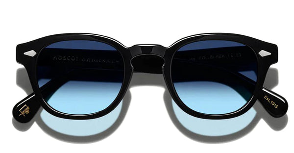 Moscot Lemtosh (46) - black / custom celebrity blue lens