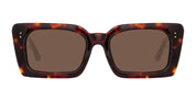 Ottica Mondello Roma - LINDA FARROW - LFL1297C2SUN - NIEVE DARK T-SHELL / YELLOW GOLD - Acetate - shape Squared - Tortoise - EYEWEAR - SUNGLASSES - Donna,Women - lens Brown - MadeIn Italy
