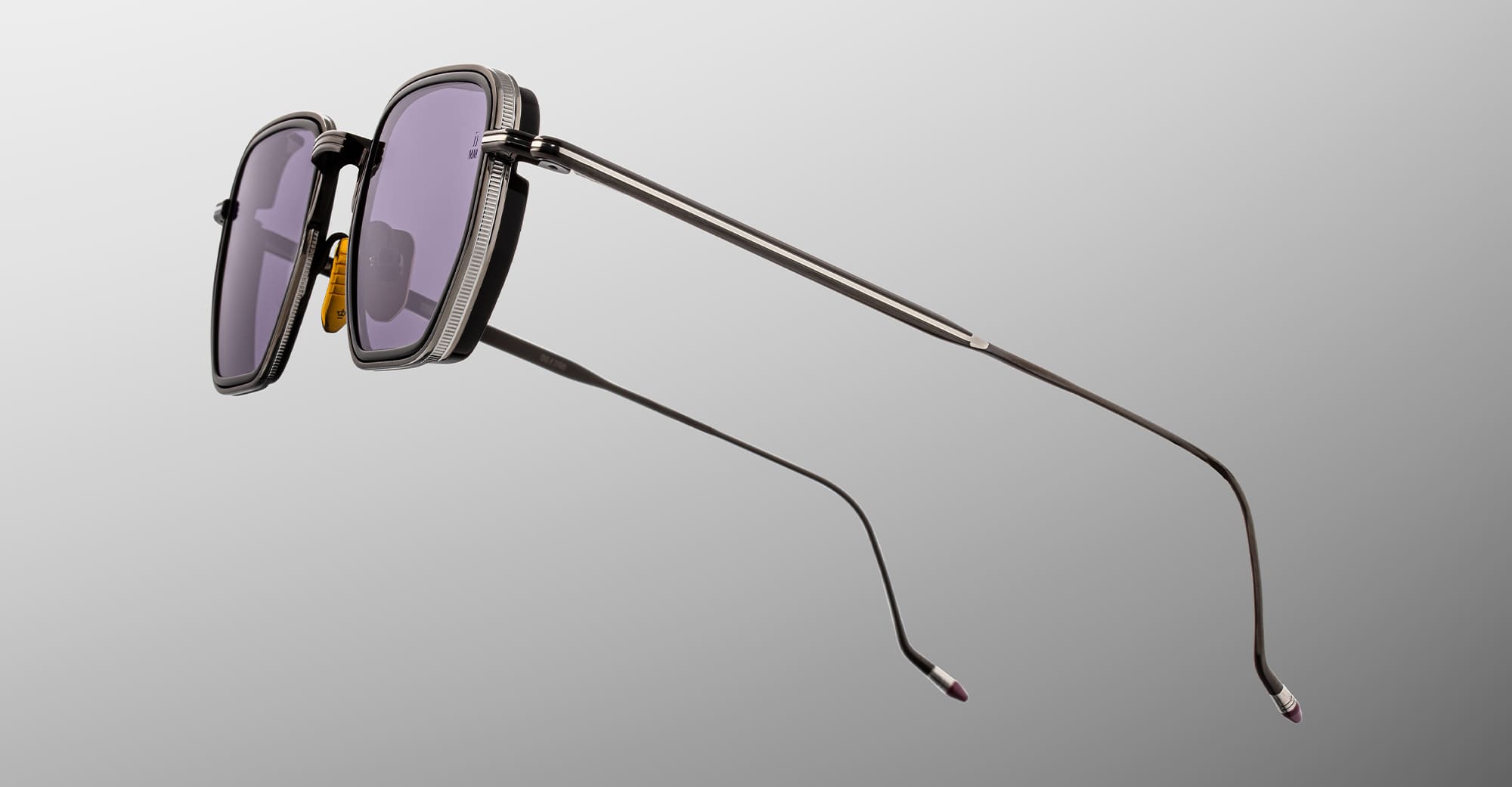 Ottica Mondello Roma - Jacques Marie Mage - JMMTK-19J - ATKINS - CORBEAU - Titanio - Forma squadrata - Nero - OCCHIALI - OCCHIALI DA SOLE - Unisex, Uomo, Donna - Lenti grigie - Prodotto in Giappone