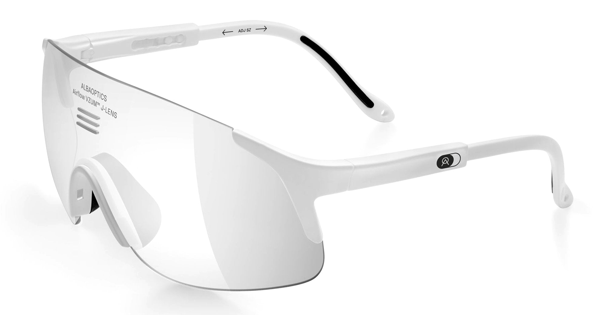  VZUM SUPER ALU - Tr90 - shape Mask - White - EYEWEAR - SUNGLASSES - Unisex,Uomo,Donna,Women,Men - lens Grey - Made In Italy