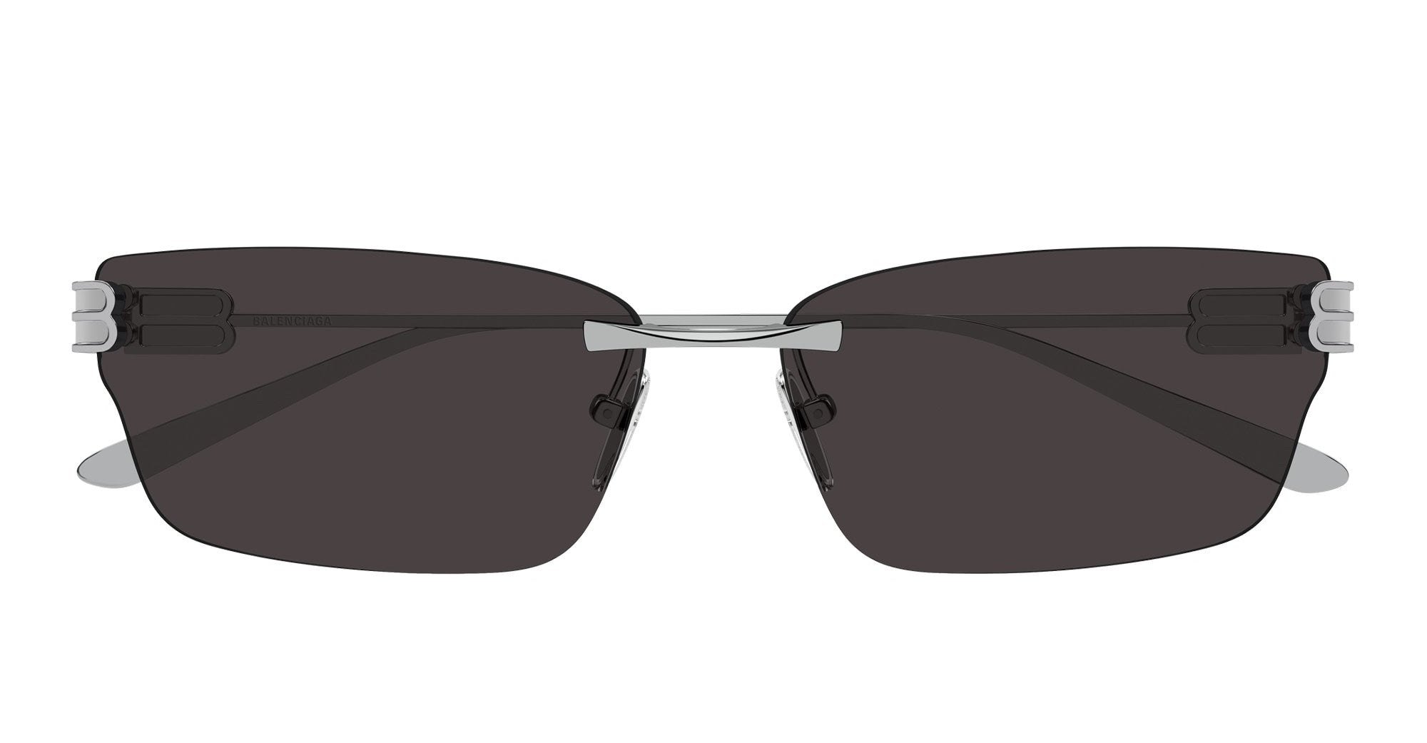 Ottica Mondello Roma - Balenciaga - BB0487S-001 - BB0487S-001 - GUNMETAL / GREY LENS - Metal - shape Cat-eye - Silver - EYEWEAR - SUNGLASSES - Donna,Women - lens Grey - Made In Japan