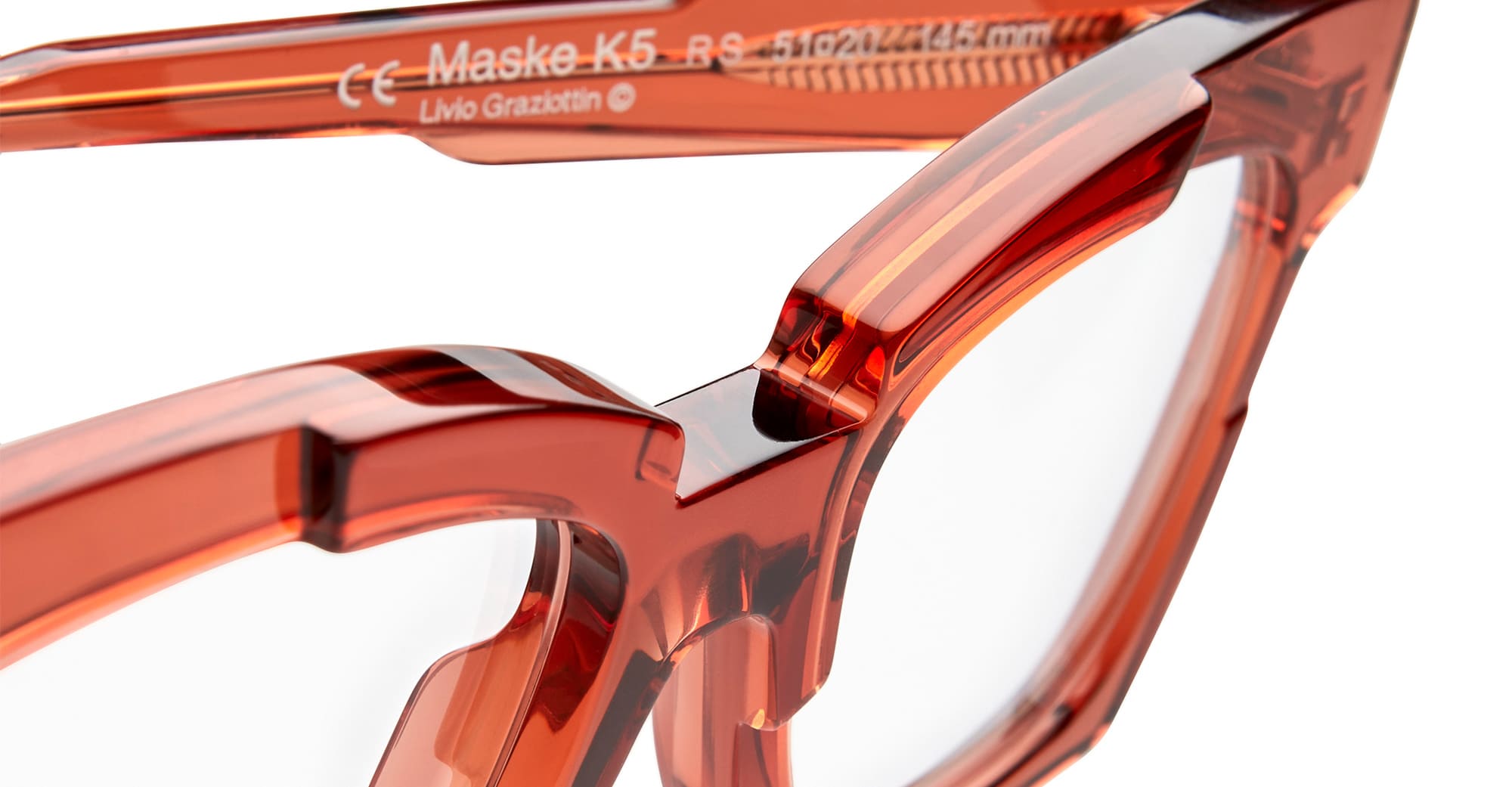 Ottica Mondello Roma - Kuboraum - KRO0K5RS000000OP - MASK K5 - ROSE - Acetate - shape   - pink - EYEWEAR - EYEGLASSES - Uomo,Men - lens Clear - Made In Italy