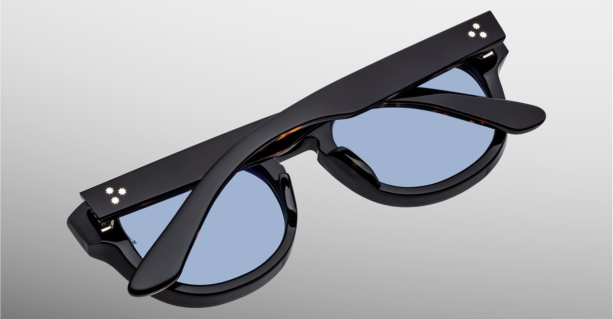 Ottica Mondello Roma - Jacques Marie Mage - JMMJH-01 - DR. DREAM - NOIR - Acetate - shape Panto - Black - EYEWEAR - SUNGLASSES - Unisex,Uomo,Donna,Women,Men - lens Blue - Made In Japan