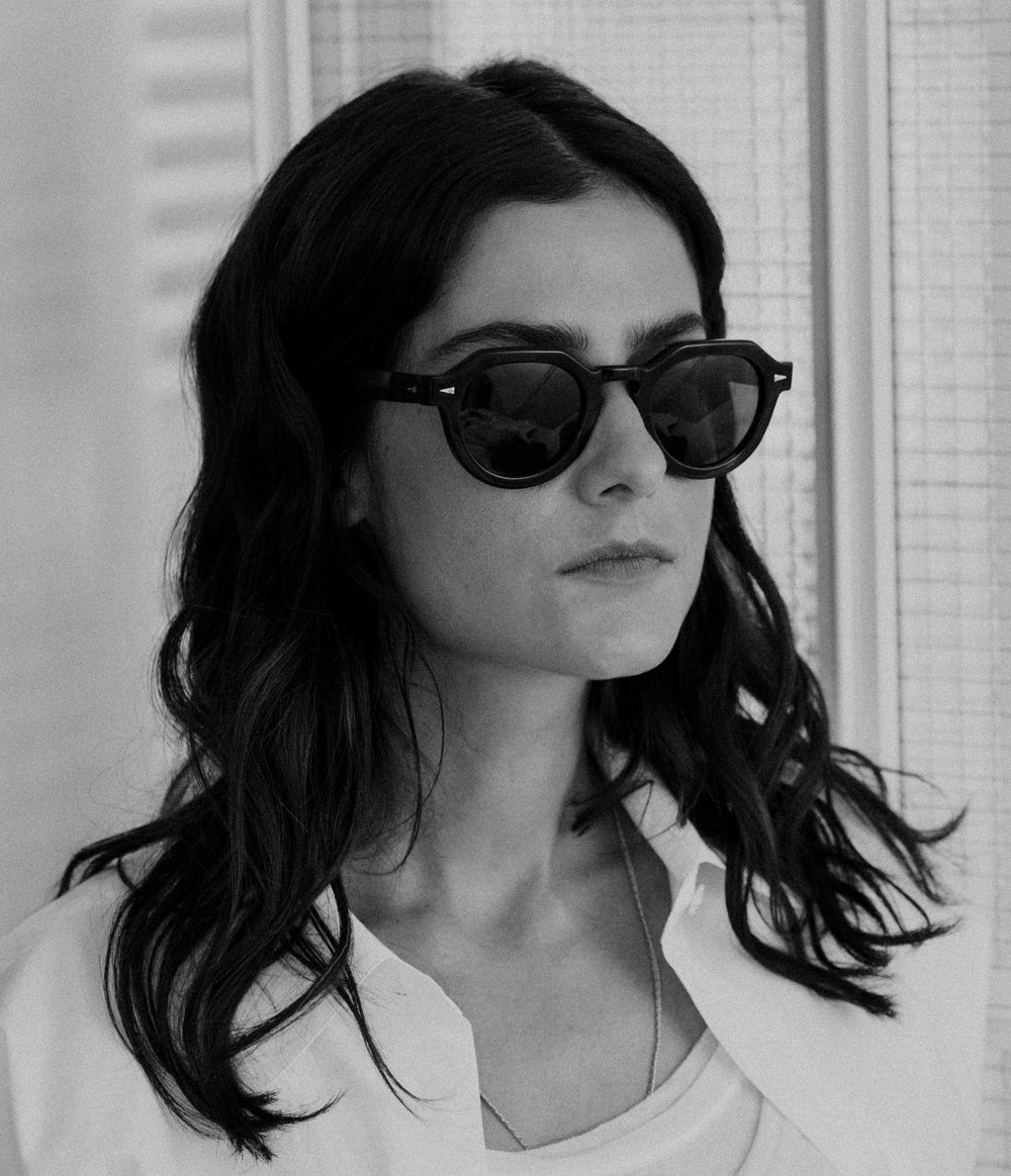 Ottica Mondello Roma - Ahlem - AHL.000793.SUN - Grenelle - Black / Grey Lens - Acetate - shape Panto - Black - EYEWEAR - SUNGLASSES - Unisex,Uomo,Donna,Women,Men - lens Grey - Made In France