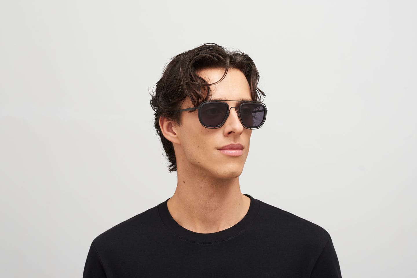 Ottica Mondello Roma - Mykita - 10086149 - FERLO - MH6 PITCH BLACK - stainless steel - shape  - Black - EYEWEAR - SUNGLASSES - Donna,Women - lens  - Made In Germany