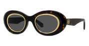 Ottica Mondello Roma - Loewe - LW40190I5452A - ANAGRAM HAVANA OVAL SUNGLASSES - Acetate - shape Oval - Havana - EYEWEAR - SUNGLASSES - Donna,Women - lens Grey - Made In Italy