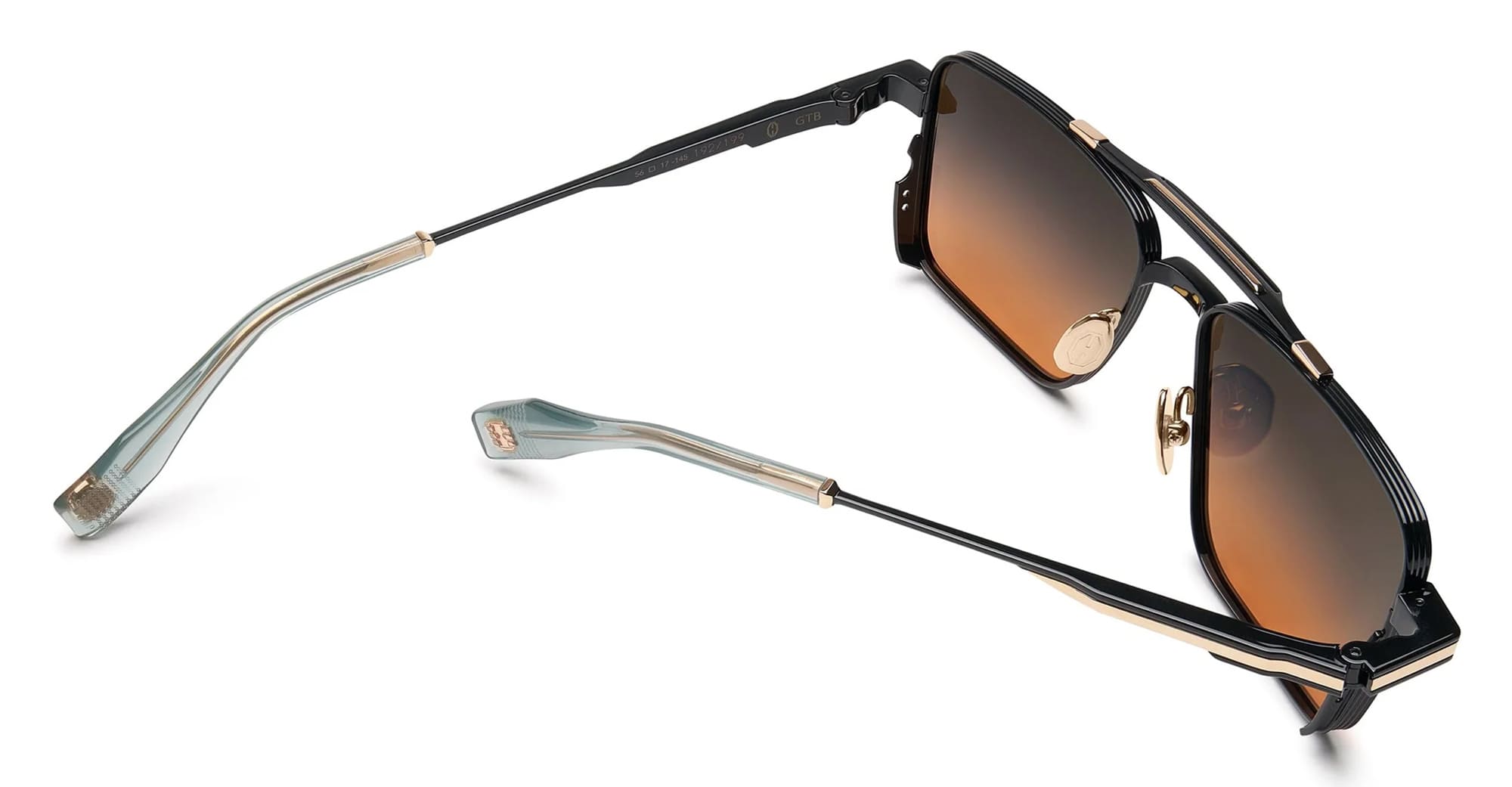 Ottica Mondello Roma - T HENRI - GMP - GTB - PULSAR - Titanium - shape Navigator - Black, gold - EYEWEAR - SUNGLASSES - Unisex,Uomo,Donna,Women,Men - lens Gradient grey - Made In Japan