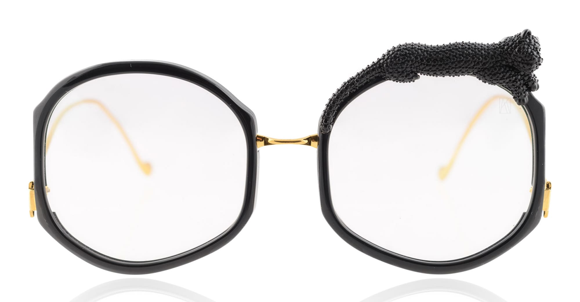 Ottica Mondello Roma - Anna-Karin Karlsson - 0201-2002 - ROSE ET LE REVE - Black Crystal RX - acetate, stainless steel - shape Octagonal - Black, gold - EYEWEAR - EYEGLASSES - Donna,Women - lens Clear - Made In Japan