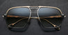 Ottica Mondello Roma - Jacques Marie Mage - JMMLB-16M - LAST FRONTIER VI - LABARGE - APIS - Titanium - shape Aviator - gold, silver - EYEWEAR - SUNGLASSES - Uomo,Men - lens Gradient grey - Made In Japan