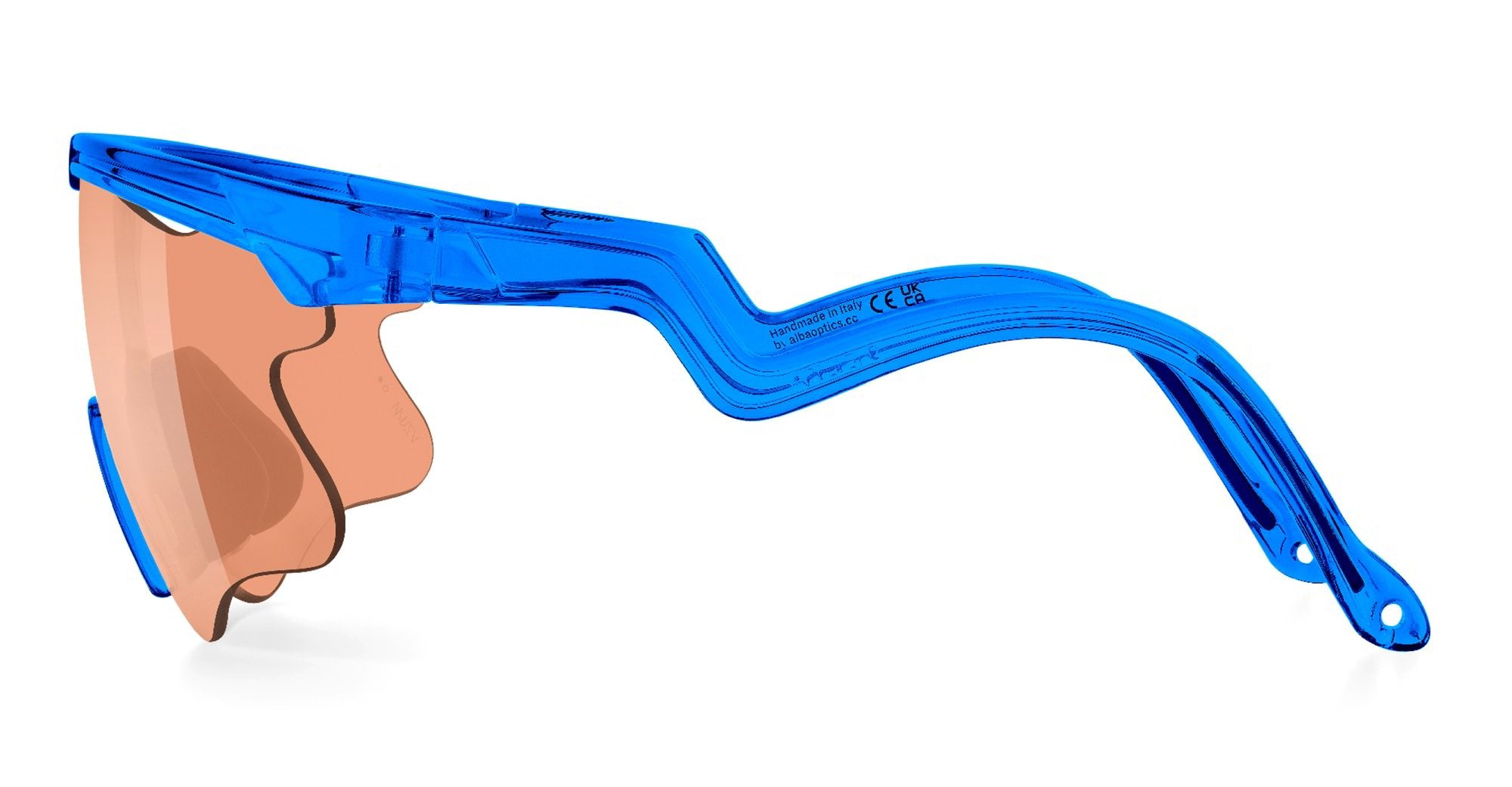 Ottica Mondello Roma - Alba Optics - 8050054517568 - DELTA LEI - BLUE GLOSSY / VZUM SALMON - Tr90 - shape Mask - blue - EYEWEAR - SUNGLASSES - Unisex,Uomo,Donna,Women,Men - lens Pink - Made In Italy