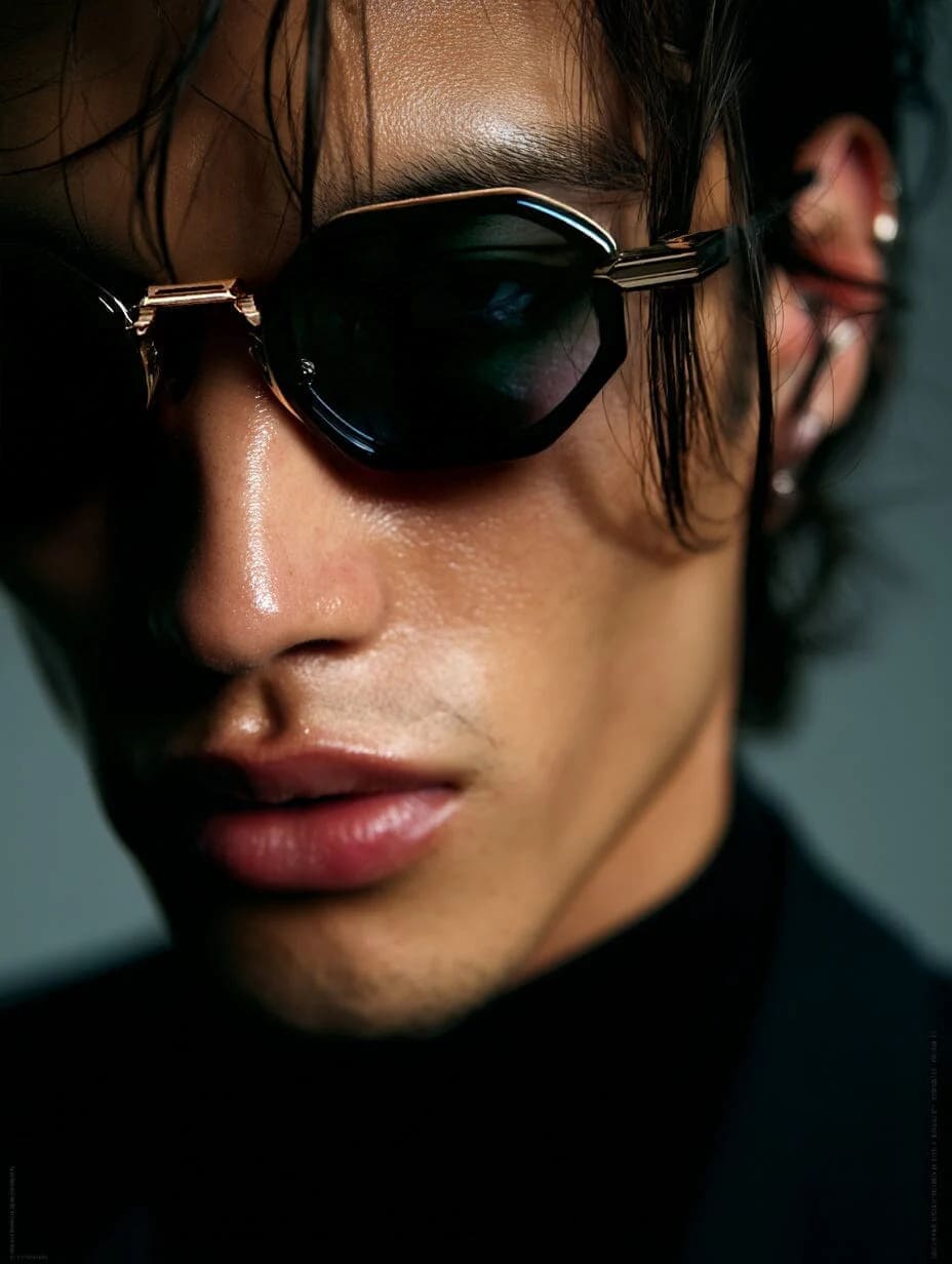 Ottica Mondello Roma - T HENRI - SQMC - SQUADRA - TRAVERSE - Acetate, titanium - shape  - Black, gold - EYEWEAR - SUNGLASSES - Unisex,Uomo,Donna,Women,Men - lens gradient yellow - Made In Japan